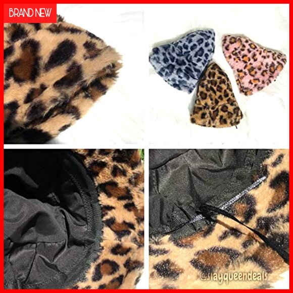 Adjustable Fuzzy Plush Bucket Hat for Winter and Spring Outdoor Activities main image 6